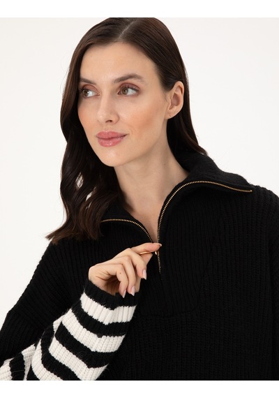Pierre Cardin Kadın Siyah Kazak /triko 50298102-vr046 Siyah