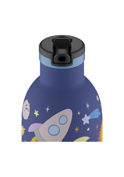 Clima Bottle Space Friends Pipetli Paslanmaz Çelik Termos 330 Ml Mor