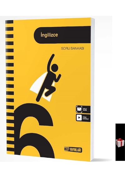 Hız Yayınları 6. Sınıf İngilizce Soru Bankası Hediyeli 2021-2022-Harry Potter Kitap Ayracı Hediye