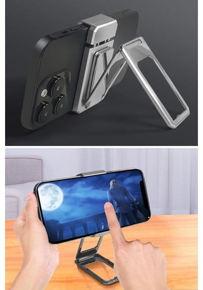 Yerliçöppoşeti 360 Derece Dönen Tüm Telefon Tipleri İle Uyumlu Metal Telefon Standı Braket