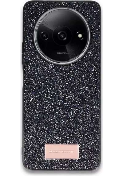 Onegif Xiaomi Redmi A3 4g Bright Simli Kapak - Siyah -
