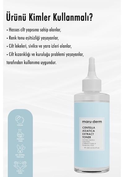 Maruderm Centella Asiatica Yatıştırıcı & Ceramide Nemlendirici Tonik 250 ML