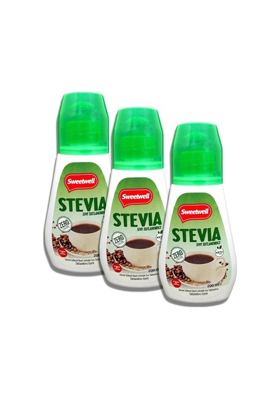 Stevia Sıvı Tatlandırıcı Sıfır Kalori 200 Ml X 3 Adet Diğer
