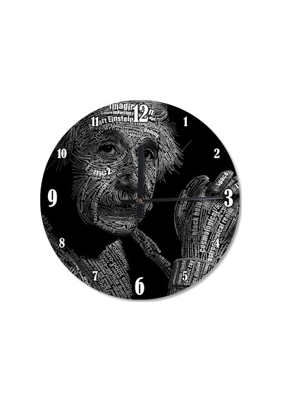 Albert Einstein Analog Duvar Saati (407685009) Çok Renkli