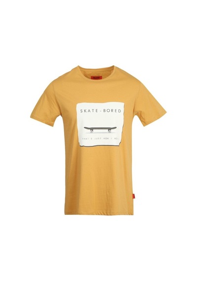 John Frank Jftef29-skater Erkek T-shirt Hardal SİYAH