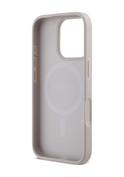 Apple iPhone 16 Pro Max Uyumlu Kılıf Guess Lisanslı Magsafe Şarj Özellikli Small 4g Classic Kapak Pembe