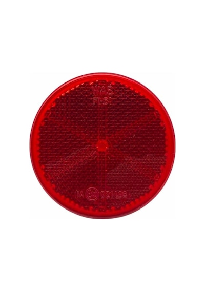 Yuvarlak Reflektör Yapışkanlı Kırmızı 60 Mm