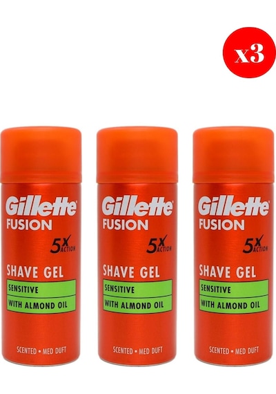 Gillette Fusion5 Ultra Sensitive Traş Jeli 75ml X3 Adet