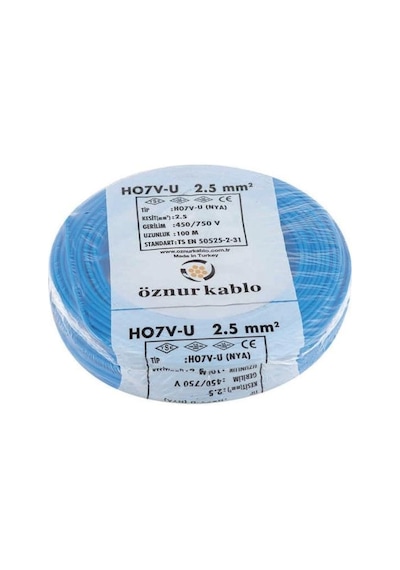Öznur 2,5 Mm Nya Kablo Mavi-100 Metre