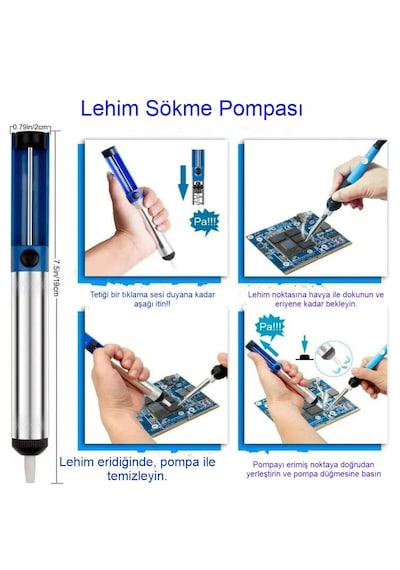 60w Ayarlanabilir Elektrikli Havya Kiti Lehim Dijital Multimetre