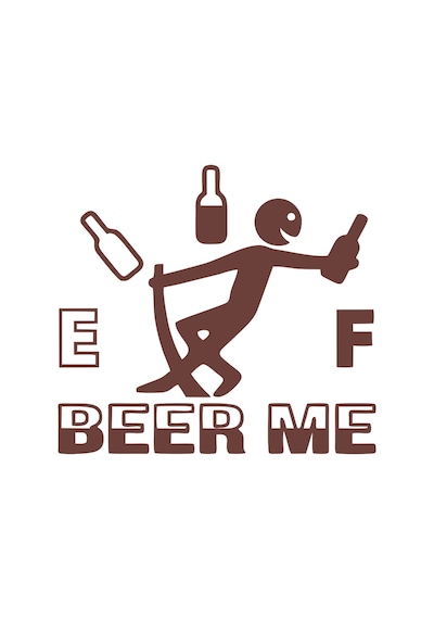 Beer Me Sticker 17x17 Cm Kahverengi