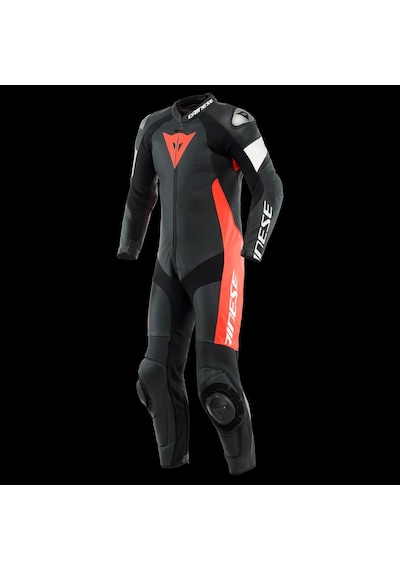 Dainese Daınese/tosa 1 Pcs Leather Suıt Perf. Black Flu Red Whıte Kırmızı