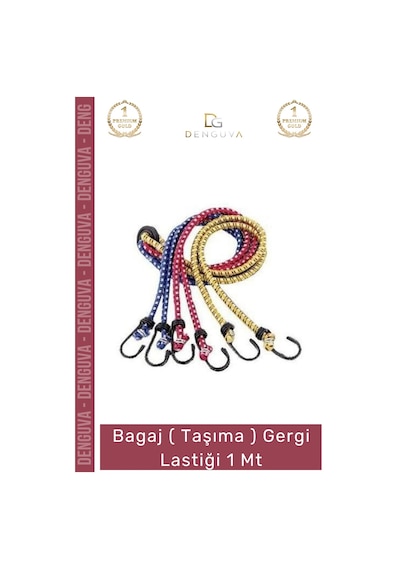 Taşımalastği Dayanıklı Esnek Kancalı Yük Sabitleme Güvenli Mukavemetli Taşıma Gergi Lastiği 1 Mt -