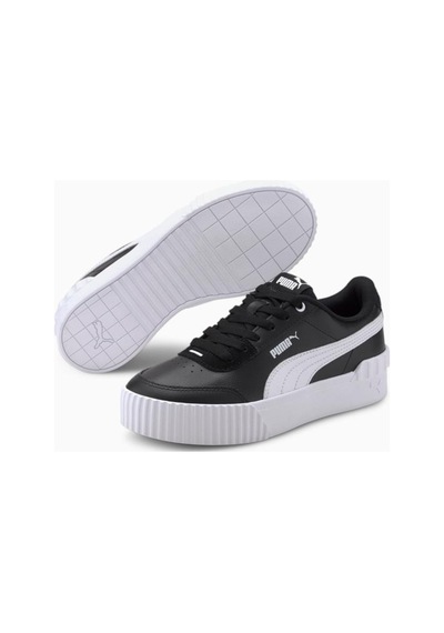 Puma Carina Lift 373031 06 Unisex Sneaker Ayakkabı Siyah Beyaz 36-40 Beyaz - Siyah