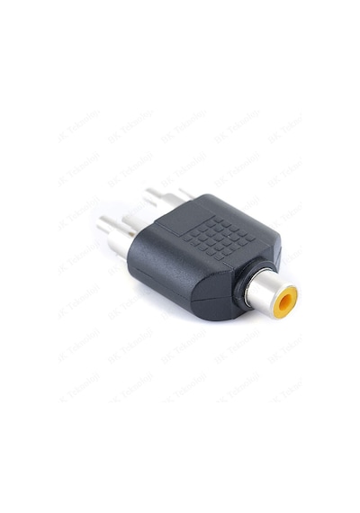 RCA Dişi - 2 RCA Erkek Y Splitter Ses Adaptörü Dönüştürücü