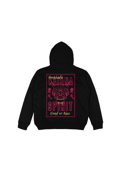 Tarzsokak Katana Siyah Oversize Unisex Kapüşonlu Sweatshirt Hoodie