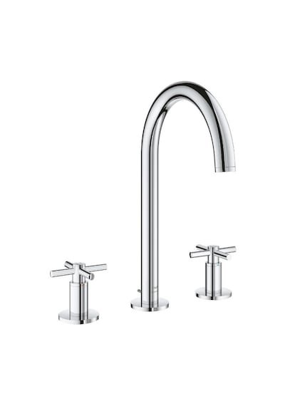 Grohe Atrio Üç Delikli Lavabo Bataryası 1/2" L-Boyut - 20643000 Gümüş