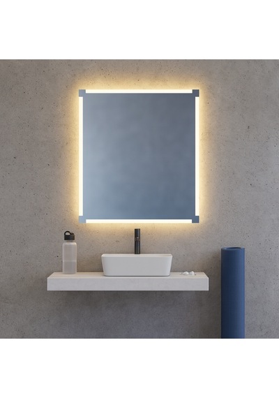 40x60 Cm Linea Frame Led Dimmable Dokunmatik Dikdörtgen Ayna Günışığı 3000k Sarı