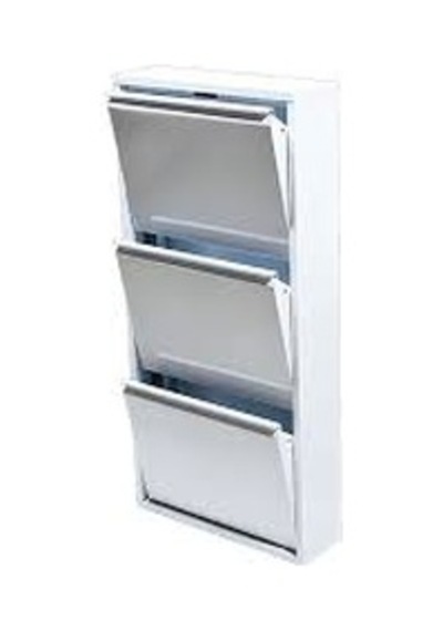 3Lü Metal Ayakkabılık Beyaz (455649679) Beyaz