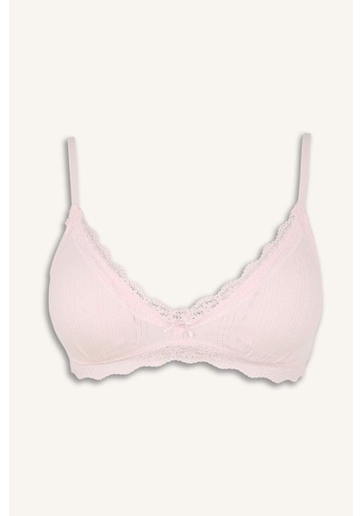Defacto Dantel Detaylı Çıkarılabilir Kap Çıkarılabilir Pedli Balensiz Açık Pembe Bralet G7762ax26sppn648 Pembe-pn648