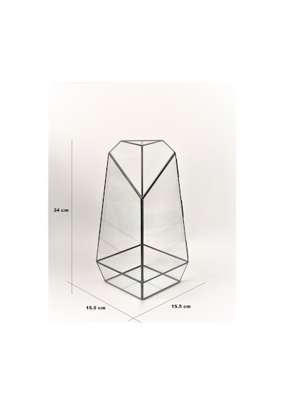 Dekoratif Cam Fanus - Geometrik Cam Fanus - Teraryum Cam Fanus (485930798)