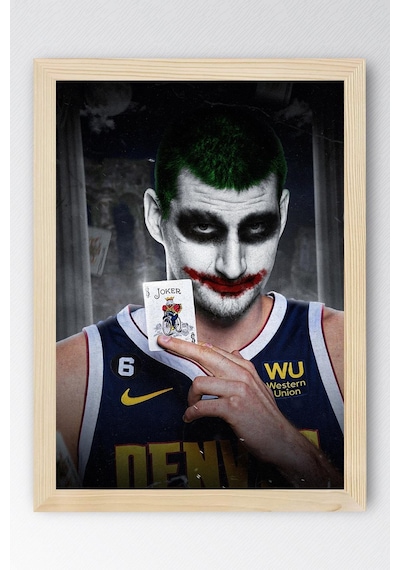 Nikola Jokic Joker Çerçeveli Tablo - Basketbol Nba Posteri Tablo