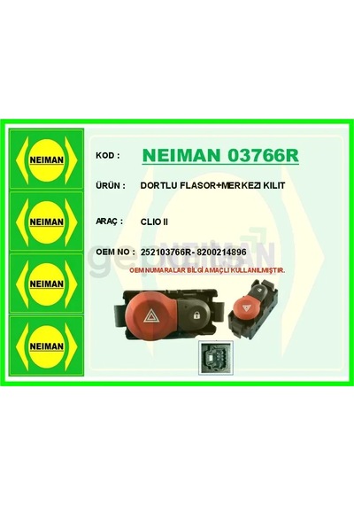 Dortlu Flasor Merkezi Kilit Clio 2