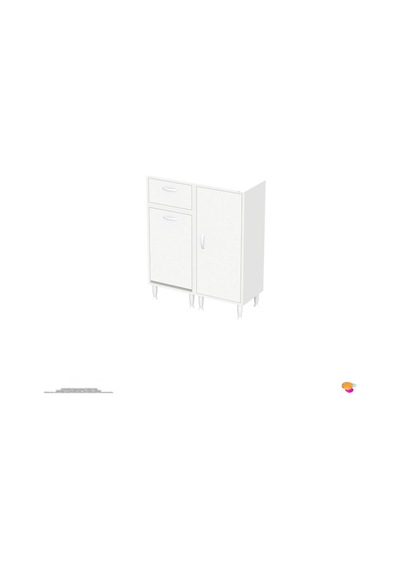 Modilayn Yenice 80x97x32,5 Cm 3 Raflı Ve 3 Sepetli Dolap İle Çamaşırlarınız Artık Daha Düzenli. Beyaz
