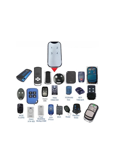 St120 Akıllı Kodlanabilir Kumanda 433 Mhz Nice, Bft, Hiland, Kontal Uyumlu Garaj Kepenk Kumandası