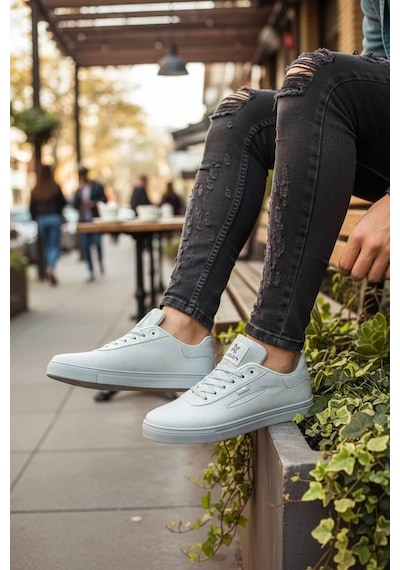 Sneakers Bağcıklı Erkek Ayakkabı Legan-021 Buz-buz