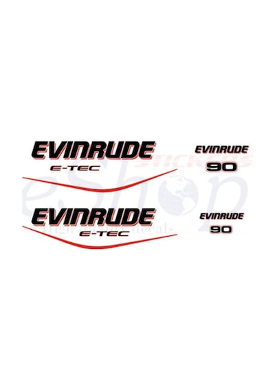 Evinrude E-tec 90 Sticker Tasarım