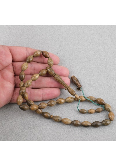 Plesenk Ağacı Beyzi Kesim 8x13mm Tesbih Kahverengi