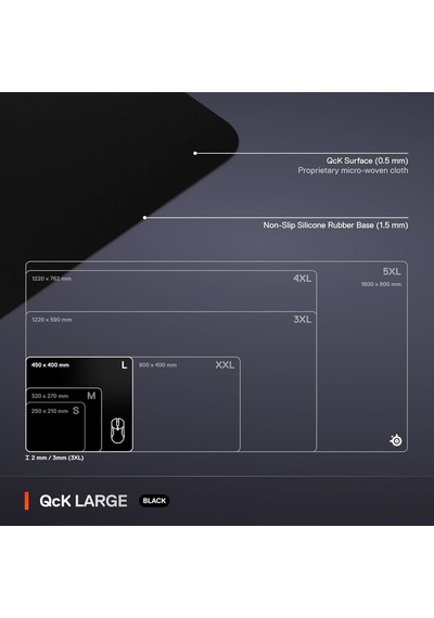 Steelseries Qck+ Large Gaming Mousepad, Düzenli Kontrol , O