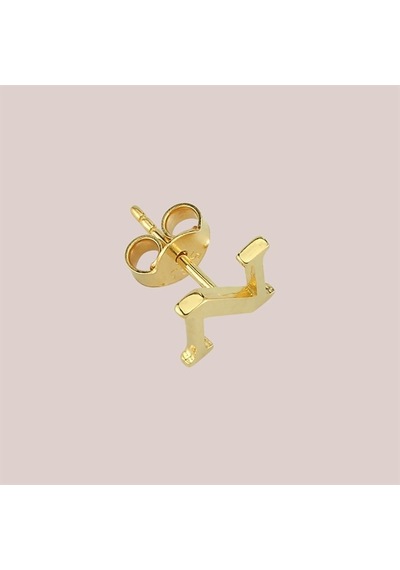 Goldkupe 14 Ayar Altın N Harf Küpe 0,56 Gr-1372