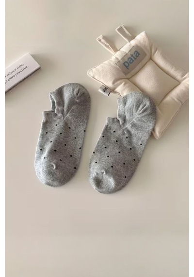 Hitit Socks Kadın 4 Çift Nokta Desenli Yüksek Pamuklu Görünme... Çok Renkli