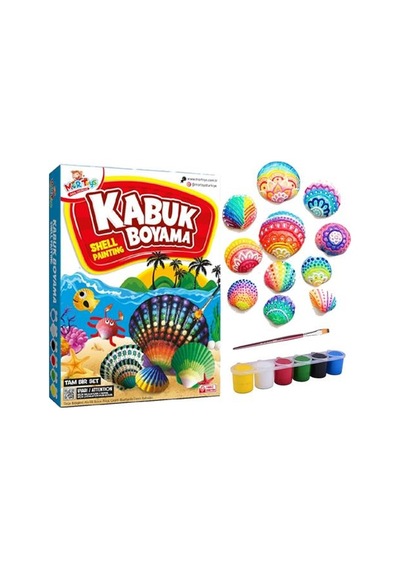 Kabuk Boyama Seti. Deniz Kabuğu Boyama. Shell Painting. Sanatsal