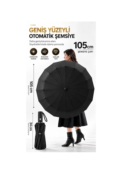 Toptancı Amca Popular Şemsiye 48 Telli Süper Esnek Fiberglass Şemsiye Kılıflı Ve 3 Telli Yapıda Tam Otomatik Açılır Kapanır Ömürlük Ürün Görseldeki Gibi