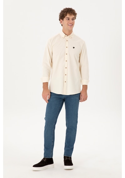 U.s. Polo Assn. Erkek Krem Gömlek Desenli 50291395-vr071 Krem U.s. Polo Assn. Erkek Krem Gömlek Desenli 50291395-vr071 Krem