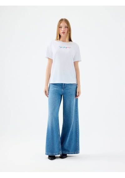 LOFT Regular Fit Kadın Tshirt K.kol Lf2039154 Q1.v1 Beyaz