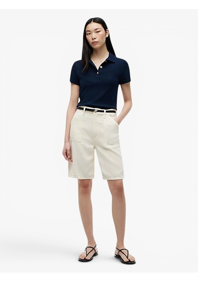 Tommy Hilfiger Gold Button Slım Ss Polo Kadın Mavi T-shirt - Ww0ww49252