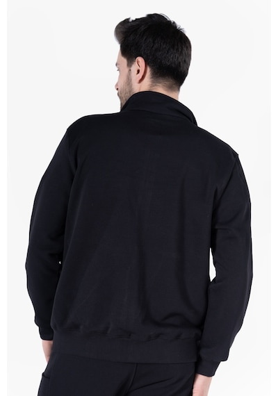 Owl 9150 Diagonel Fermuarlı Sweatshirt Siyah
