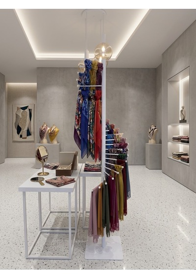 Eşarp Şal Ve Pantolon Askılığı Beyaz