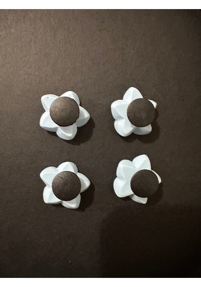 Terlik Süsü Mavi Lotus Çiçeği 3d Plastik 2 Adet
