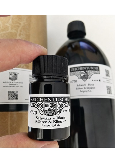 Rohrer&klingner 770 Siyah Çizim Mürekkebi Orj. Dolum, Çizim, Kali