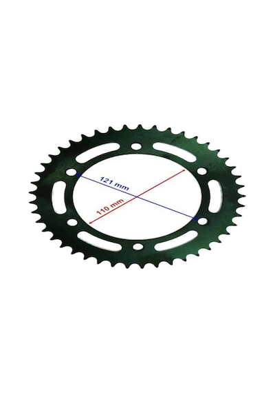 Yamaha Ybr 250 Uyumlu Arka Dişli Iç 110X428-45T 6 Delikli Ind Öm (492636090)
