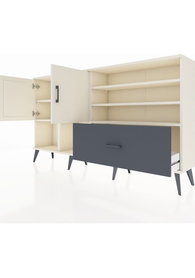 Arges Konsol 7 Raflı Tek Çekmeceli 2 Kapaklı 176x30x99 Aytaşı-aytaşı/antrasit Aytası/antrasıt - Aytası Arges Konsol 7 Raflı Tek Çekmeceli 2 Kapaklı 176x30x99 Aytaşı-aytaşı/antrasit Aytası/antrasıt - Aytası
