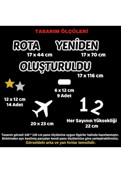 Rota Yeniden Oluştuldu V2 1-2 Okul Panosu Hazır Kesim Figür Seti Tüm Yaşlar