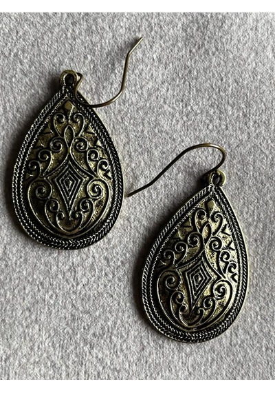 Boncuk Ay Küpe Şık Hediye Model E210b2 Çok Renkli
