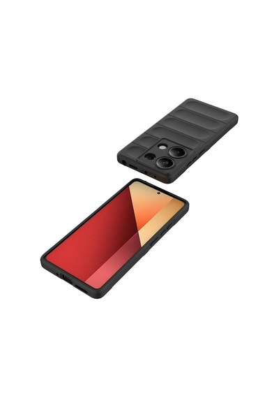 Noktaks - Xiaomi Uyumlu Xiaomi Redmi Note 13 Pro 4g - Kılıf Esnek Tpu Oyuklu Arka Yüzey Tasarımlı Etnik Silikon Kapak - Lacivert T31823 Lacivert