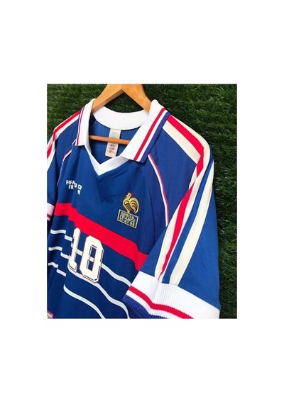 Fransa Milli Takımı 98 Dünya Kupası Zinedine Zidane Nostalji Form Çok Renkli